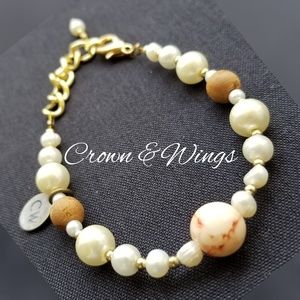 SOLD! Peachy Pearls Bracelet!